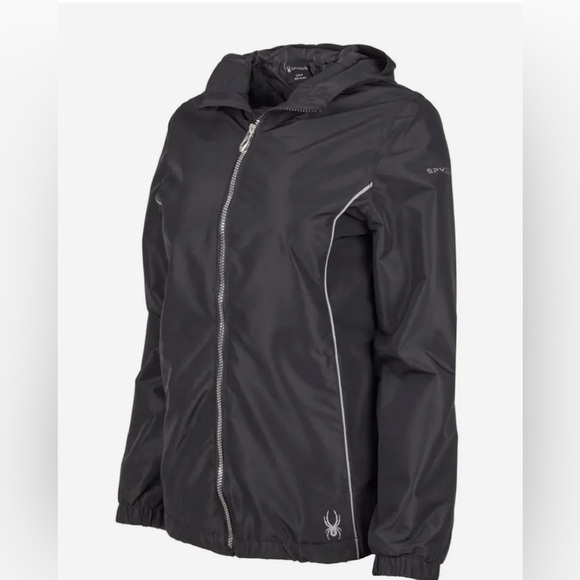 Spyder Piping front zip Windbreaker with hood - Picture 1 of 13
